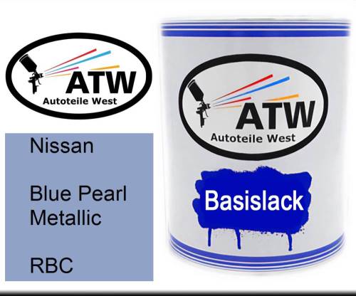 Nissan, Blue Pearl Metallic, RBC: 1L Lackdose, von ATW Autoteile West.